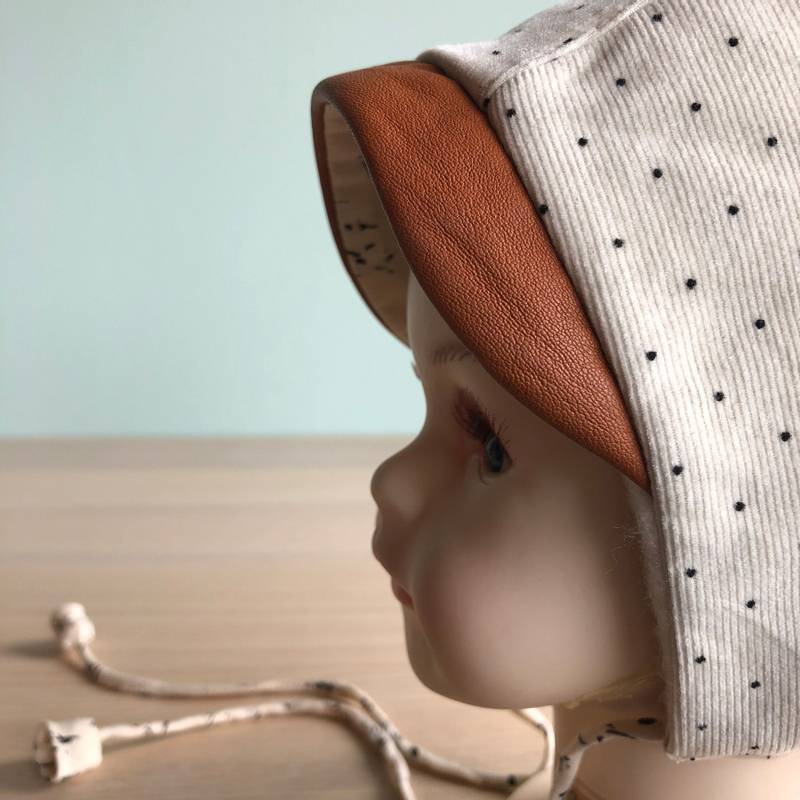 KULDESKYDD Brimmed Bonnet velvet polkadot (54/58)